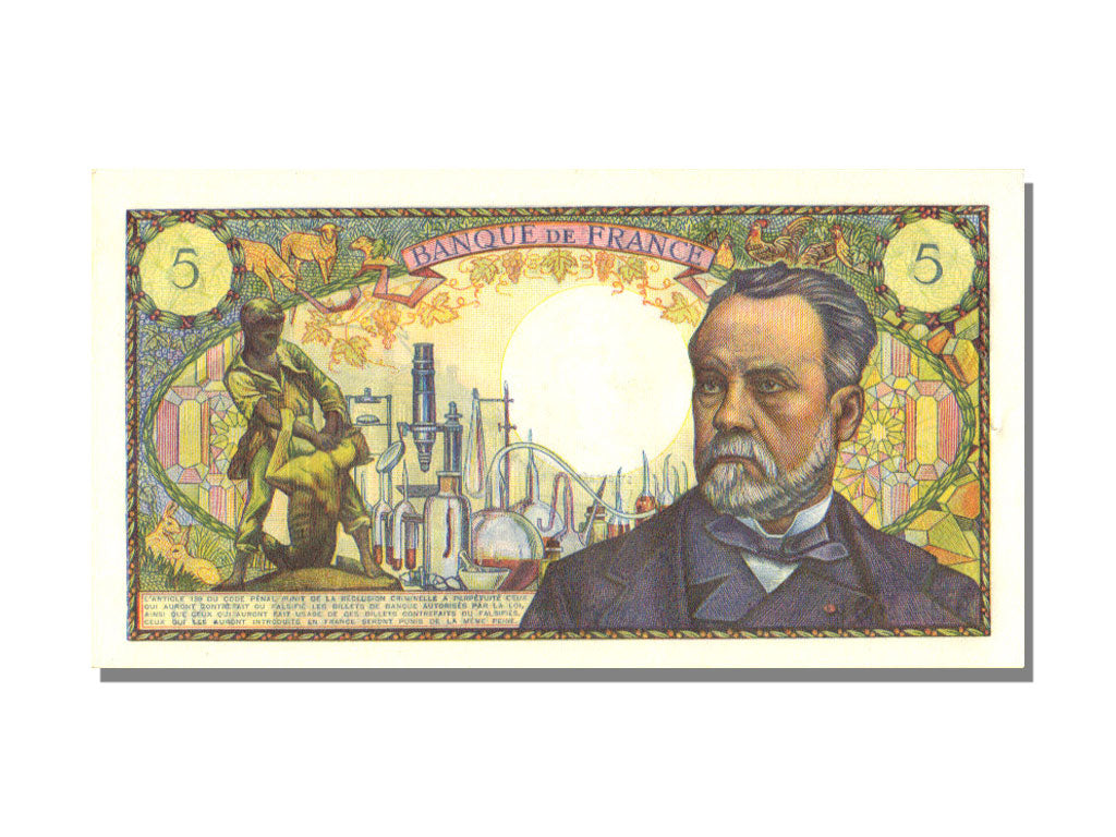 Banknote, France, 5 Francs, 5 F 1966-1970 ''Pasteur'', 1968, 1968-08-01