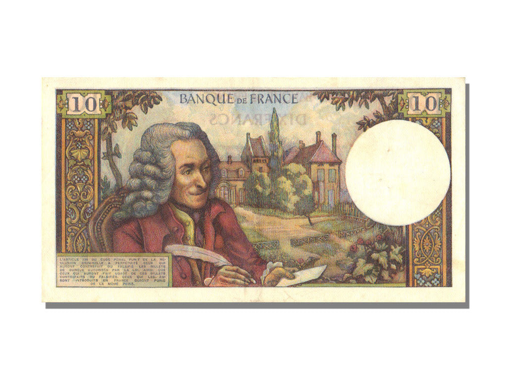 Banknote, France, 10 Francs, 10 F 1963-1973 ''Voltaire'', 1971, 1971-02-04