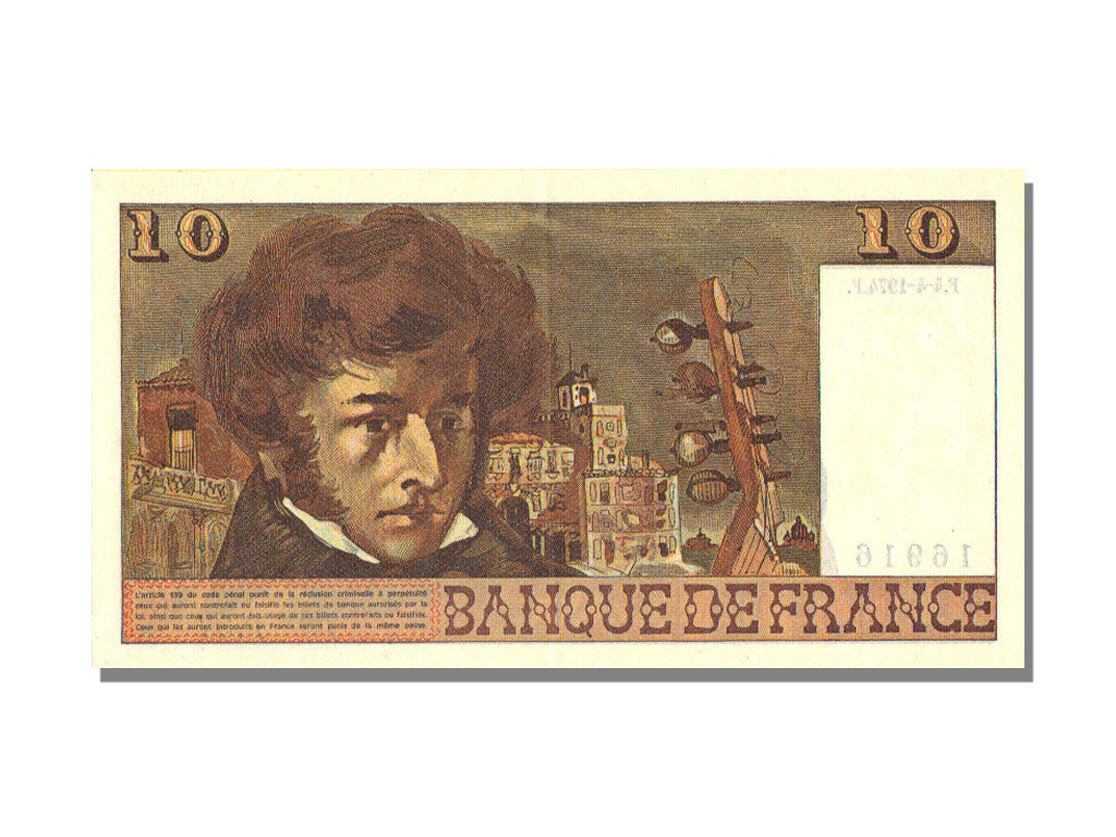 Banknote, France, 10 Francs, 10 F 1972-1978 ''Berlioz'', 1974, 1974-04-04