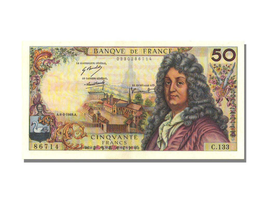 France, 50 Francs, 50 F 1962-1976 ''Racine'', 1969, KM #148c, 1969-03-06,...