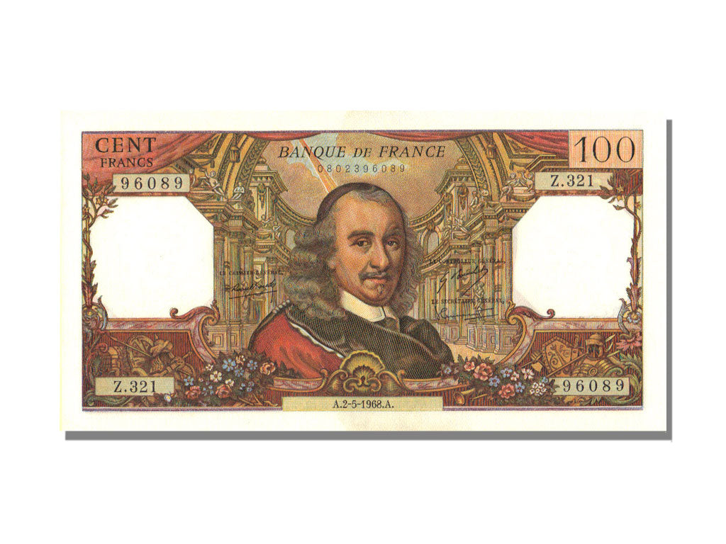 Biljet, Frankrijk, 50 Francs, 100 F 1964-1979 ''Corneille'', 1968, 1968-05-02