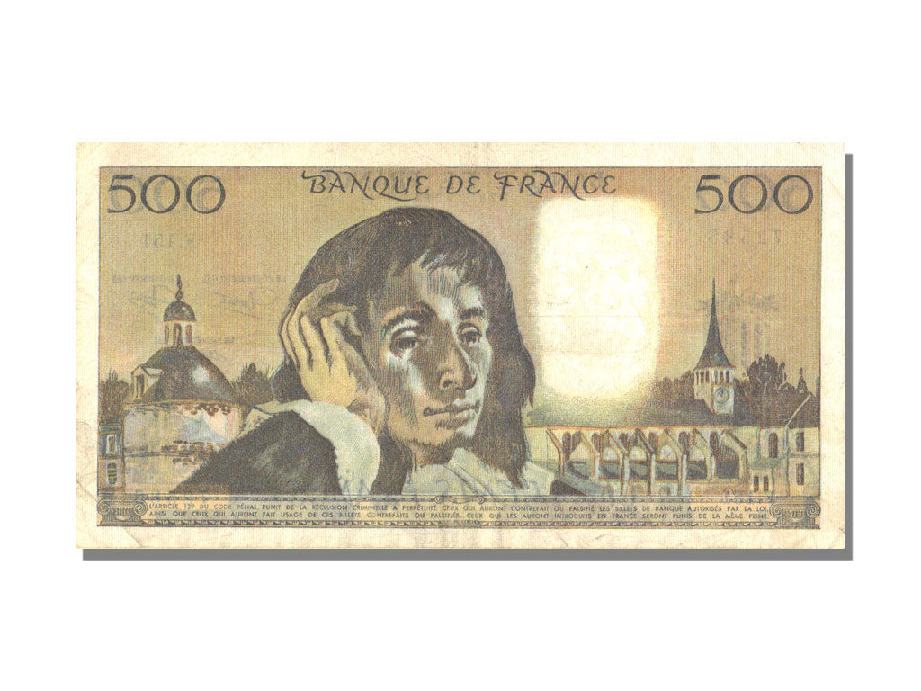Banknote, France, 500 Francs, 500 F 1968-1993 ''Pascal'', 1982, 1982-01-07