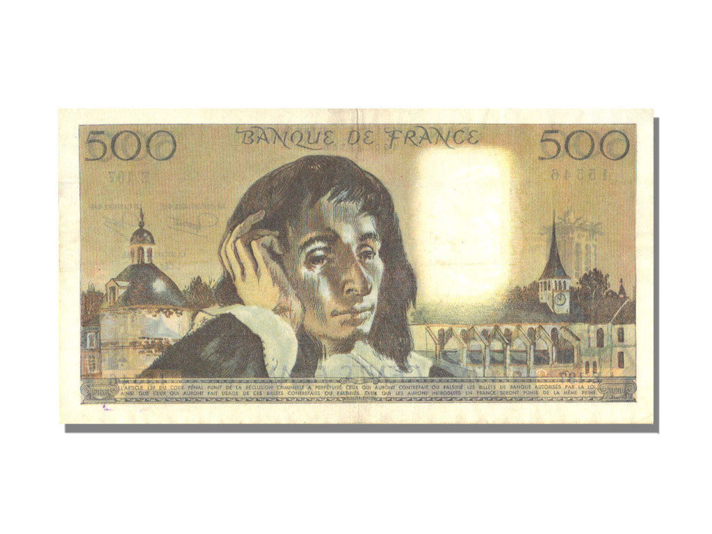 France, 500 Francs, 500 F 1968-1993 ''Pascal'', 1984, KM #156e, 1984-01-05,...