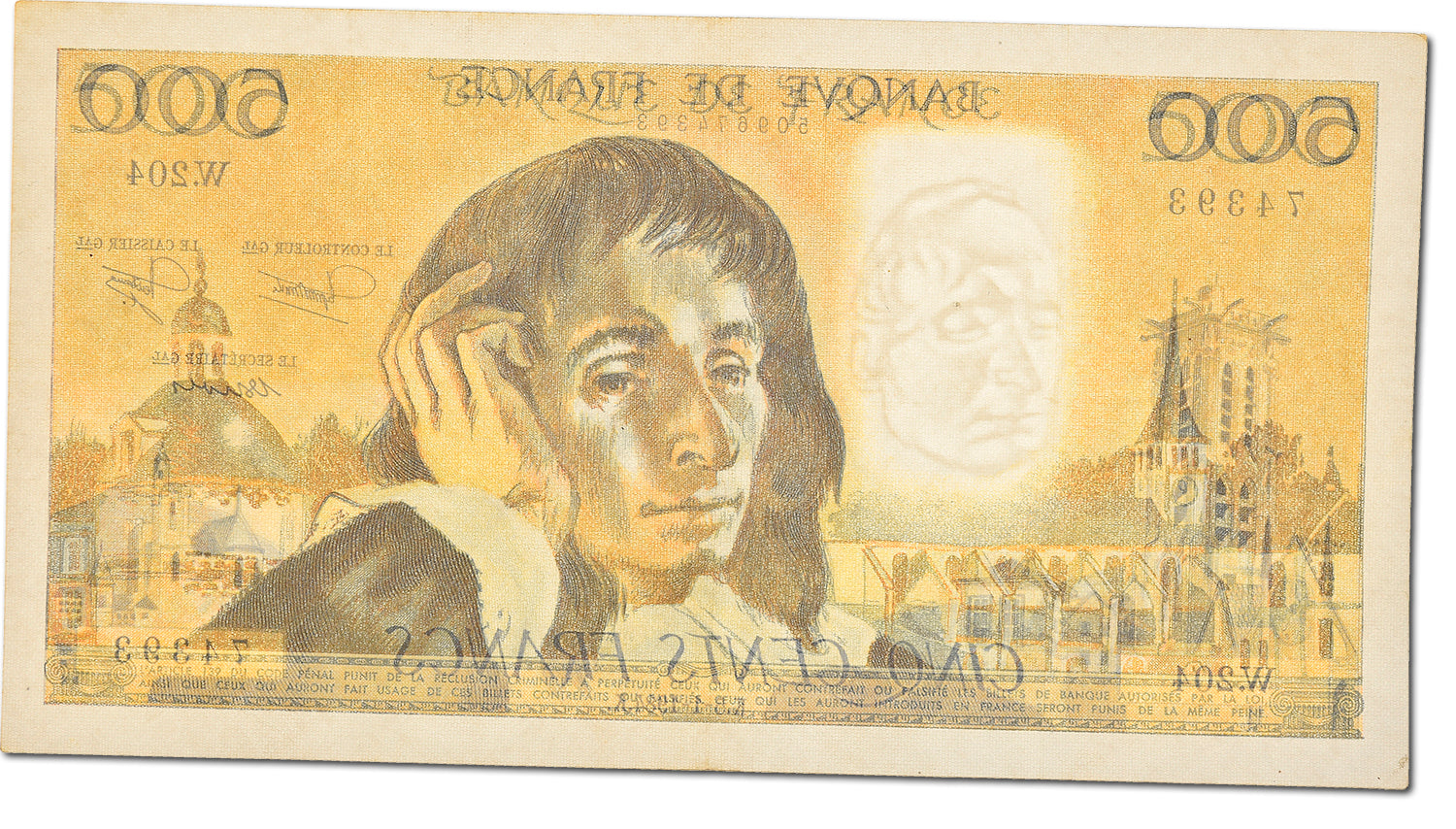 Banknote, France, 500 Francs, 500 F 1968-1993 ''Pascal'', 1984, 1984-01-05