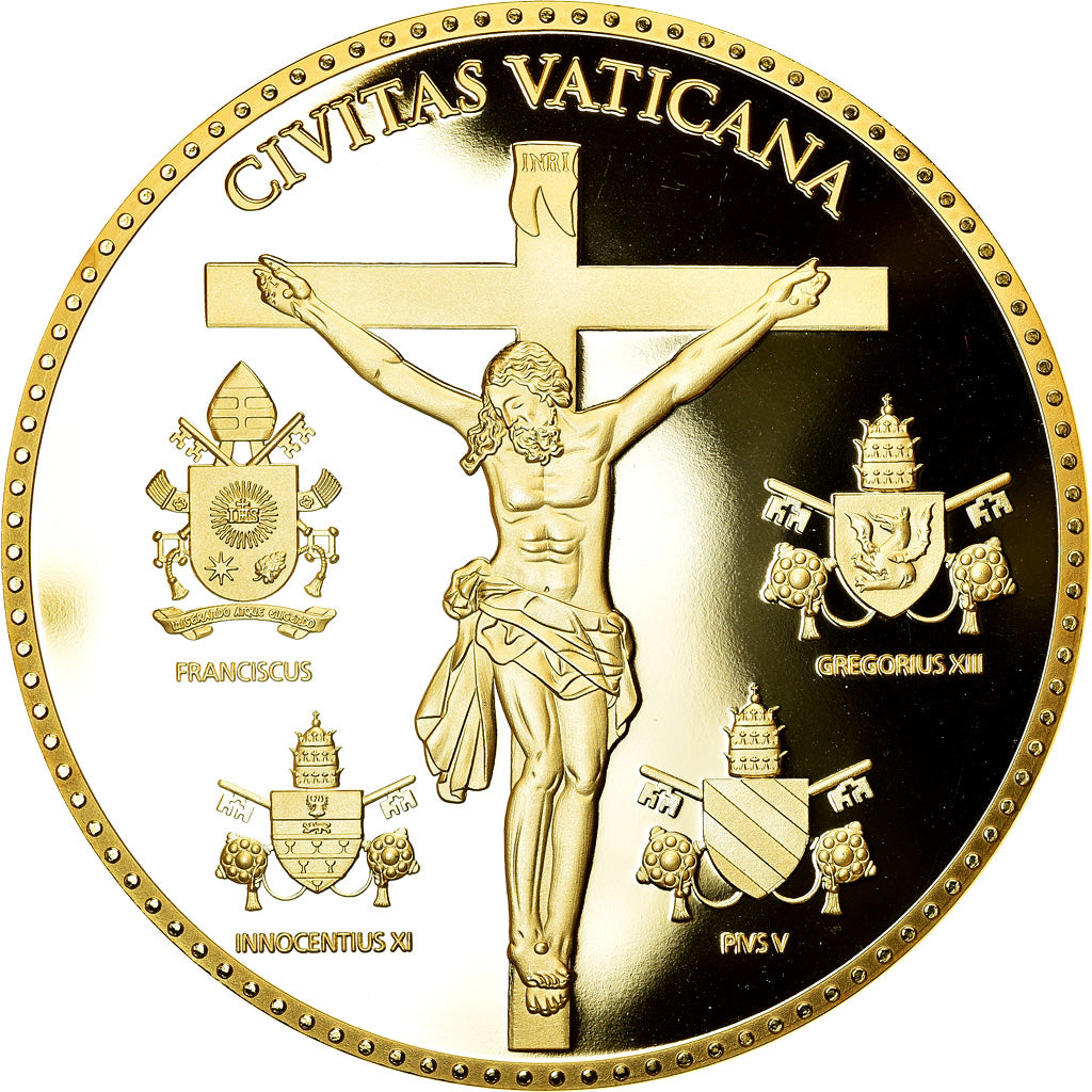 Vatican, Medal, Le Pape François, 2013, MS(65-70), Copper Gilt
