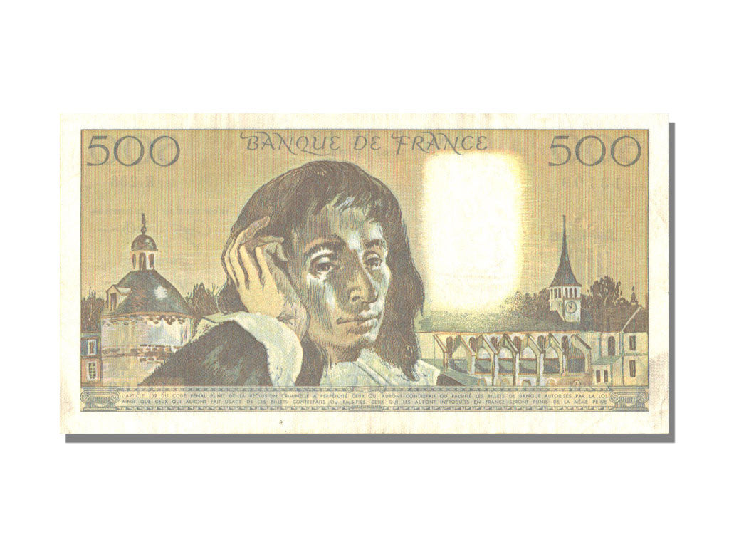 Billete, Francia, 500 Francs, 500 F 1968-1993 ''Pascal'', 1989, 1989-03-02, EBC