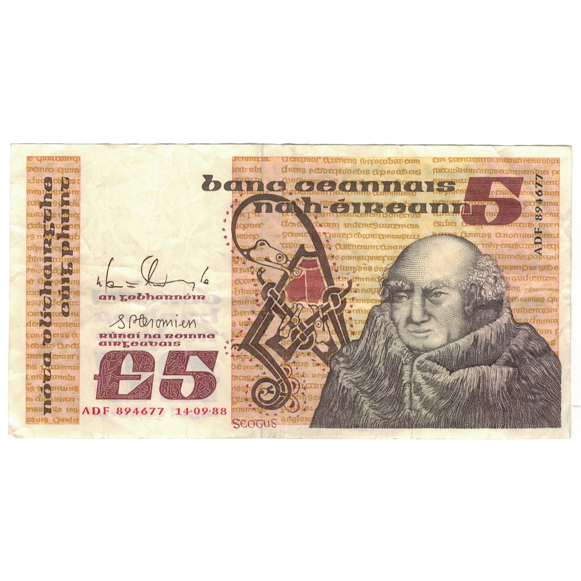 Banknote, Ireland - Republic, 5 Pounds, 1988, 1988-09-14, KM:71c, EF(40-45)