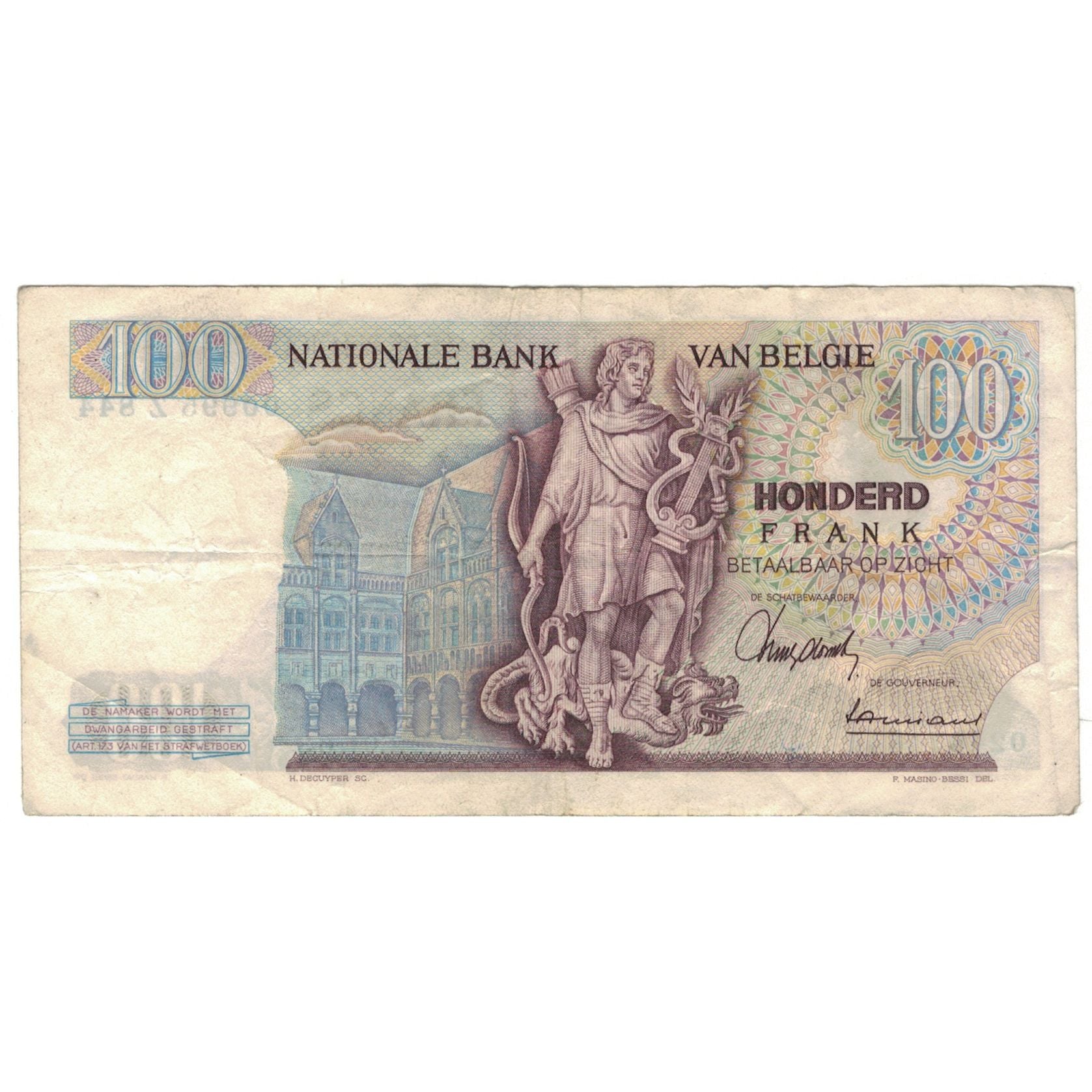 Banknote, Belgium, 100 Francs, 1963, 1963-03-02, KM:134b, EF(40-45)