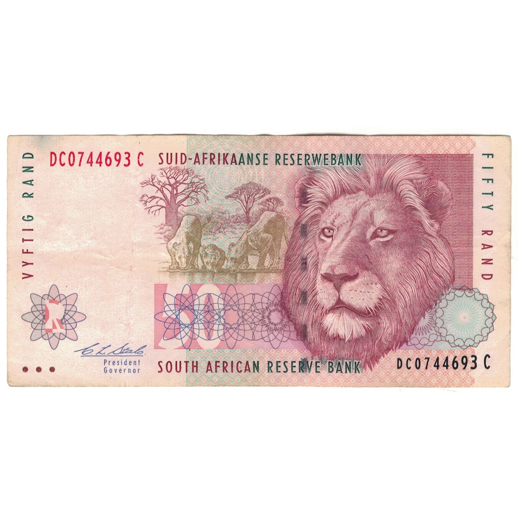 Biljet, Zuid Afrika, 50 Rand, KM:125c, TTB