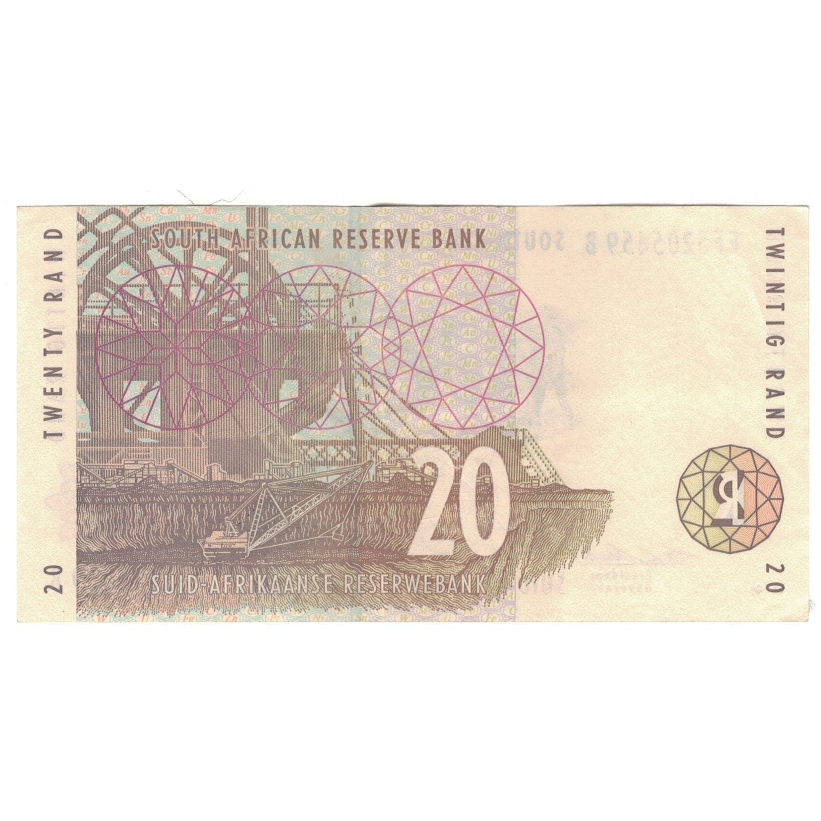 Banknote, South Africa, 20 Rand, KM:124a, AU(55-58)