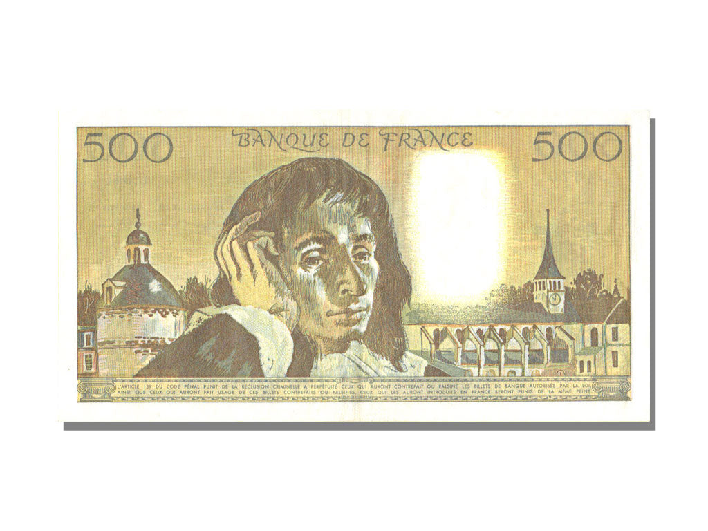 France, 500 Francs, 500 F 1968-1993 ''Pascal'', 1992, KM #156i, 1992-01-02,...