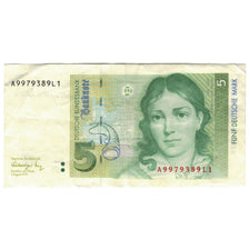 Banknote, GERMANY - FEDERAL REPUBLIC, 5 Deutsche Mark, 1991-08-01, KM:37