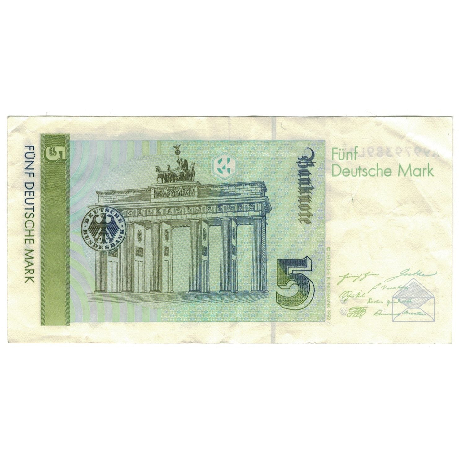 Banknote, GERMANY - FEDERAL REPUBLIC, 5 Deutsche Mark, 1991-08-01, KM:37