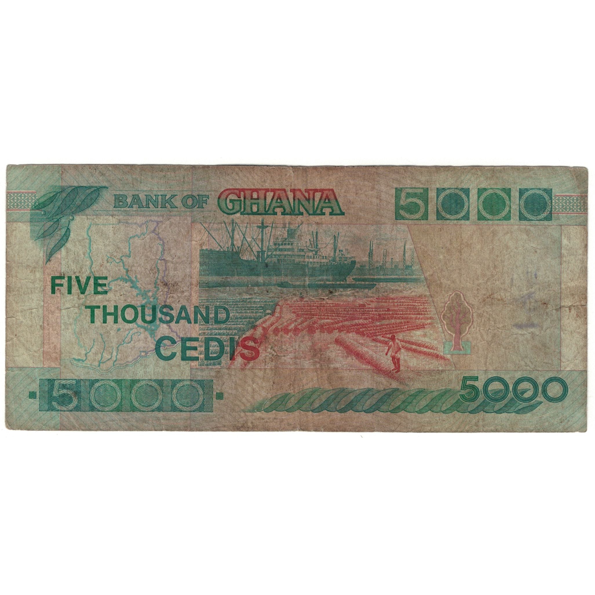 Banknote, Ghana, 5000 Cedis, 1995, 1995-01-06, KM:31b, VF(20-25)