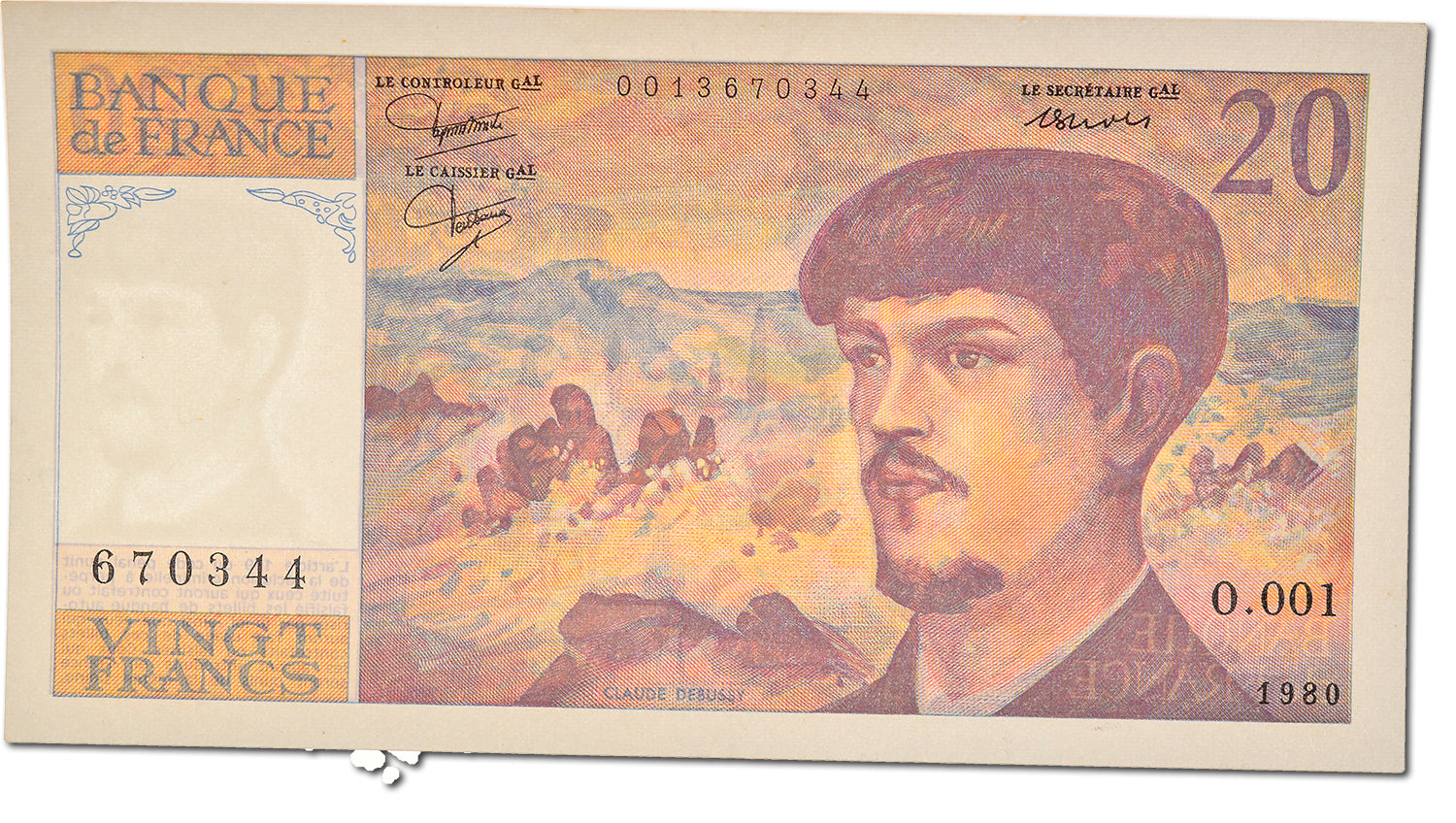 Billet, France, 20 Francs, 20 F 1980-1997 ''Debussy'', 1980, NEUF, Fayette:66.1