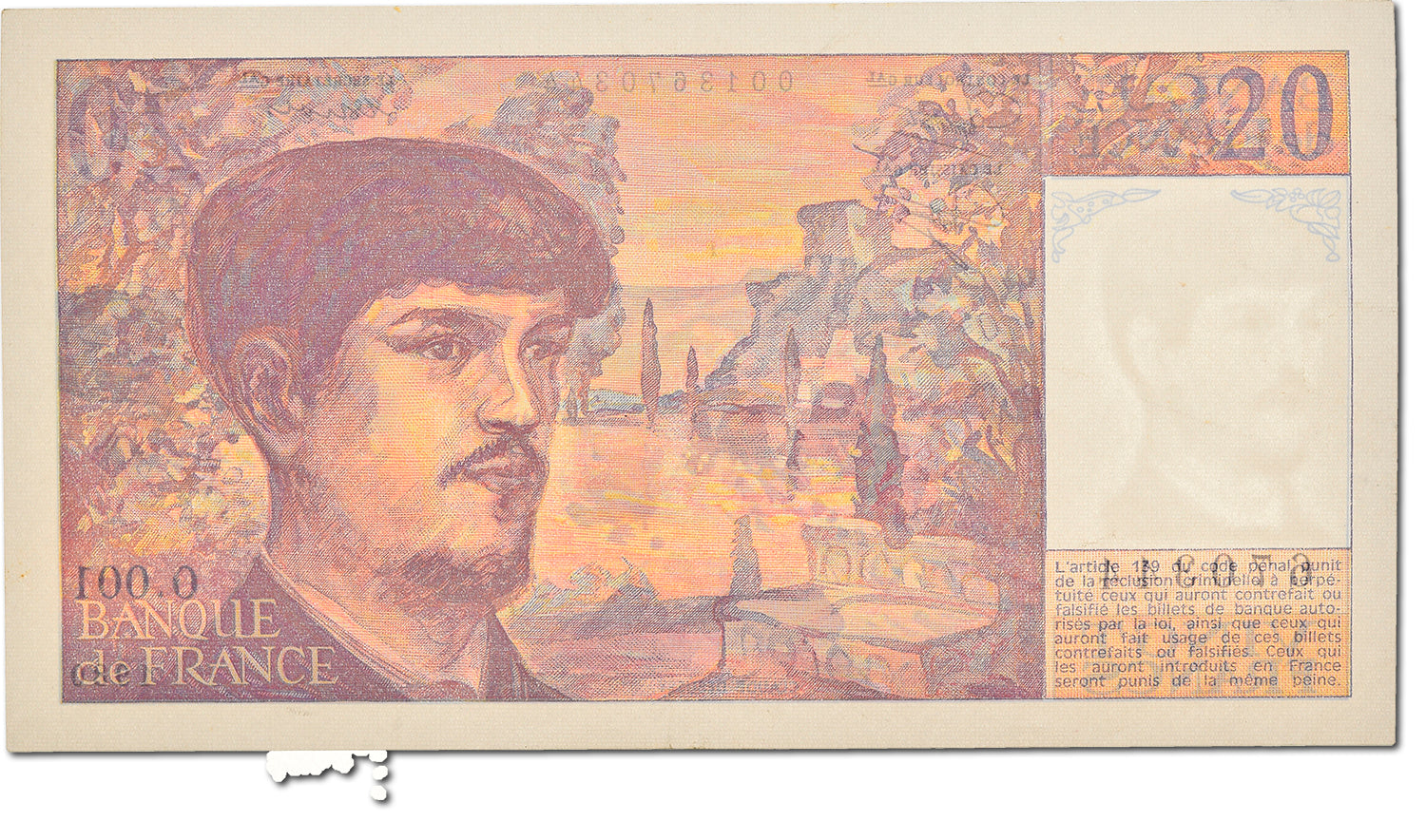 Billet, France, 20 Francs, 20 F 1980-1997 ''Debussy'', 1980, NEUF, Fayette:66.1