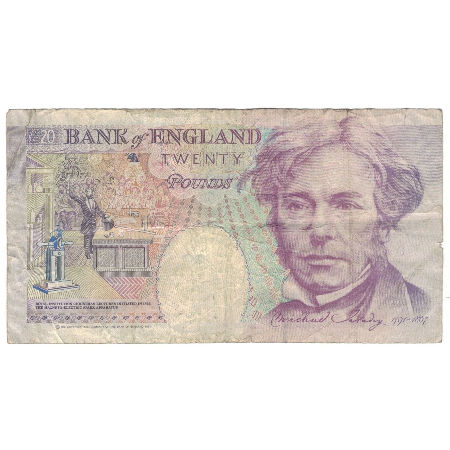 Banknote, Great Britain, 20 Pounds, 1991, KM:387a, VG(8-10)