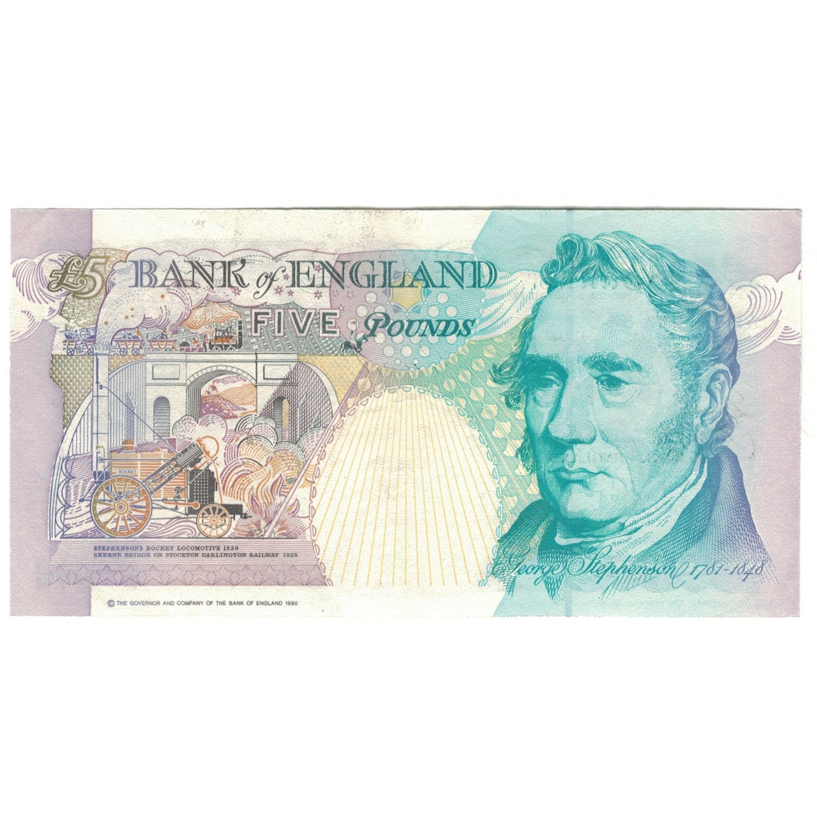Banconote, Gran Bretagna, 5 Pounds, 1990, KM:382a, SPL-