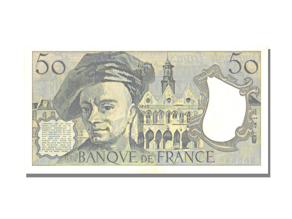 France, 50 Francs, 50 F 1976-1992 ''Quentin de La Tour'', 1991, KM #152e,...