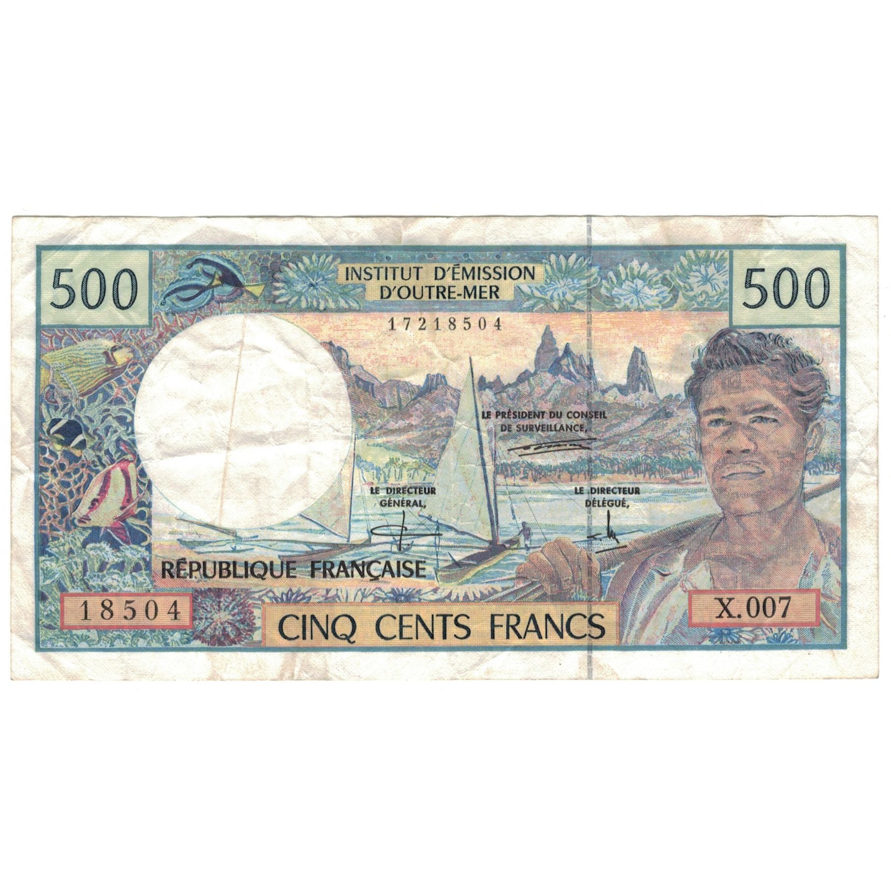 Banknote, French Pacific Territories, 500 Francs, Undated (1992), KM:1a