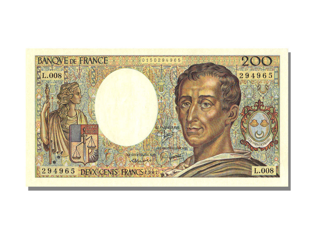 FRANCE, 200 Francs, 1981, KM #155a, UNC(65-70), Fayette #70.1