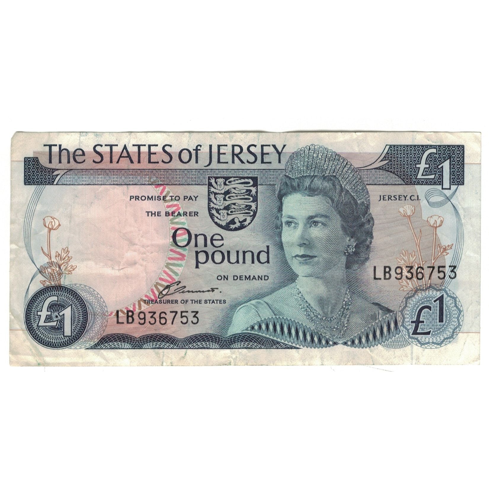 Geldschein, Jersey, 1 Pound, Undated (1976-1988), KM:11a, SS