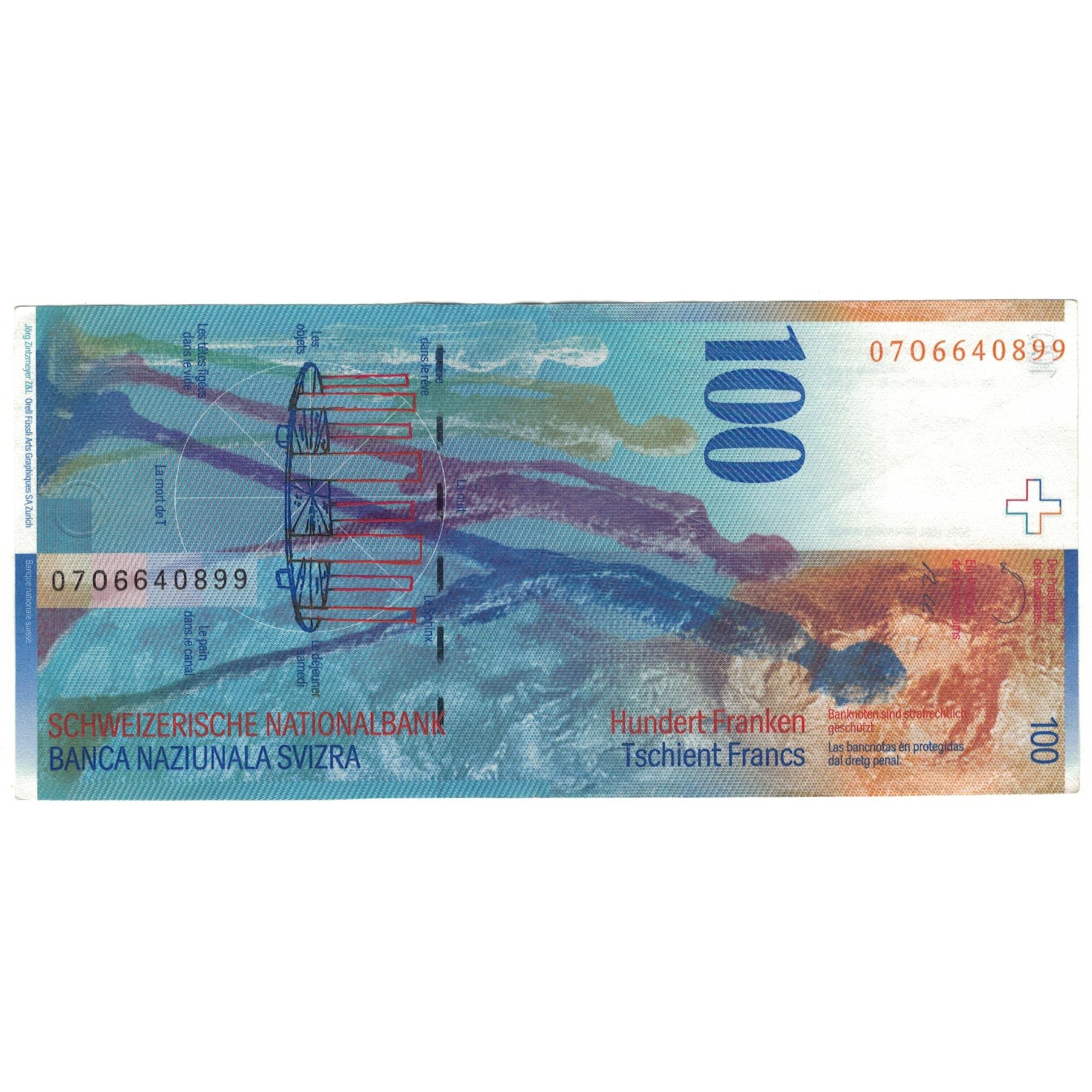 Banknote, Switzerland, 100 Franken, KM:72g, EF(40-45)
