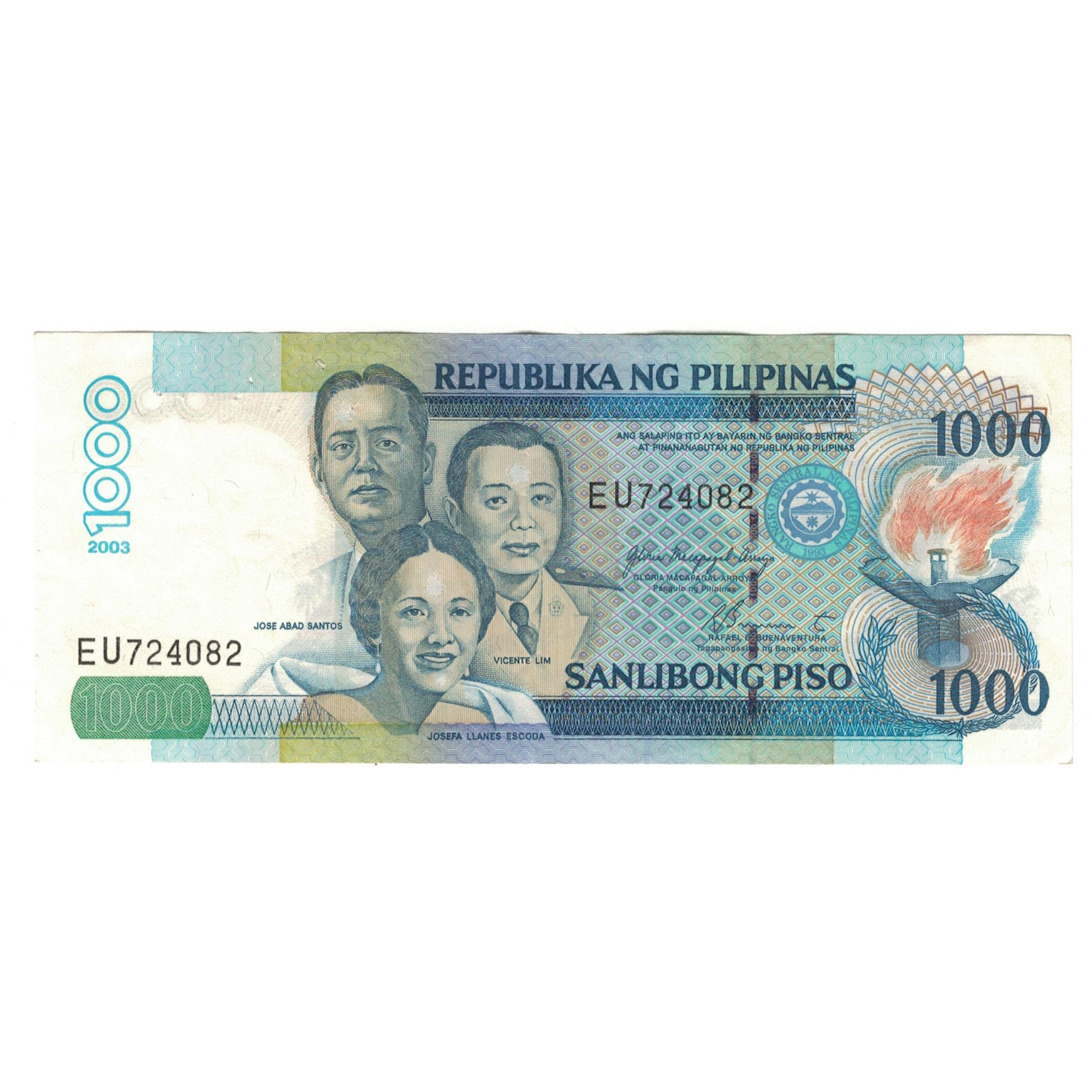 Banknote, Philippines, 1000 Piso, 2012, KM:211a, AU(55-58)