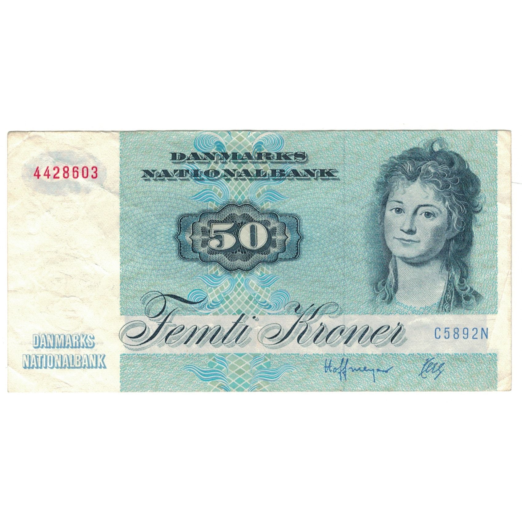 Banknote, Denmark, 50 Kroner, 1972, KM:50a, VF(20-25)