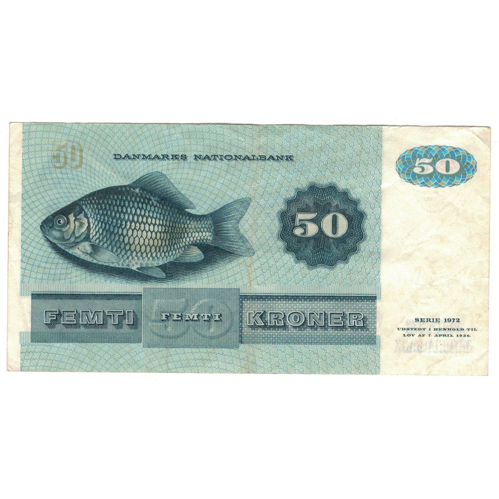 Banknote, Denmark, 50 Kroner, 1972, KM:50a, VF(20-25)