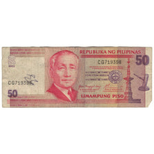 Geldschein, Philippinen, 50 Piso, 2009, 2009, KM:201, S