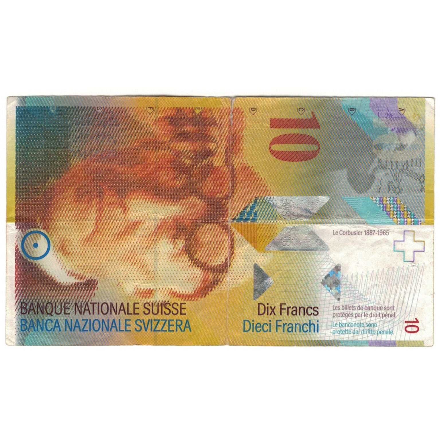 Banknote, Switzerland, 10 Franken, KM:66a, VF(20-25)