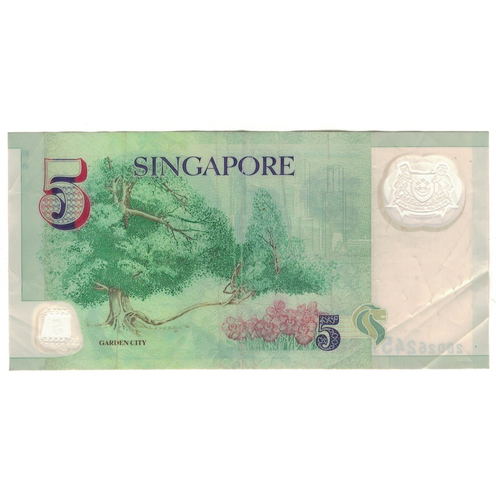 Banknote, Singapore, 5 Dollars, 2005, KM:47, VF(20-25)