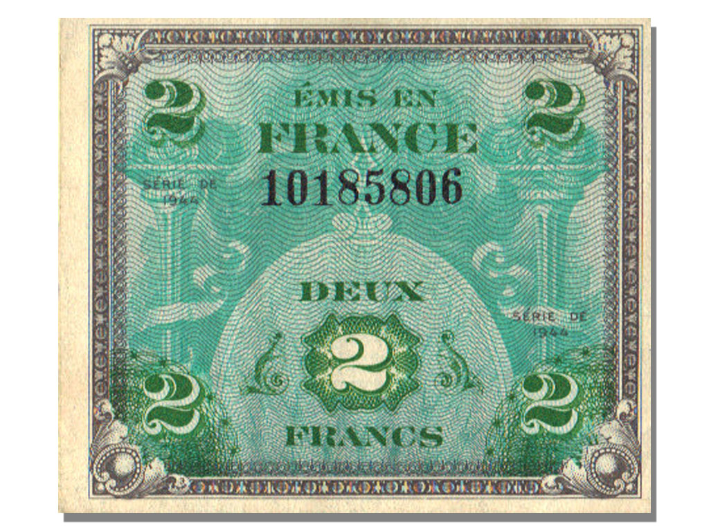FRANCE, 2 Francs, 1944, KM #114a, UNC(60-62)