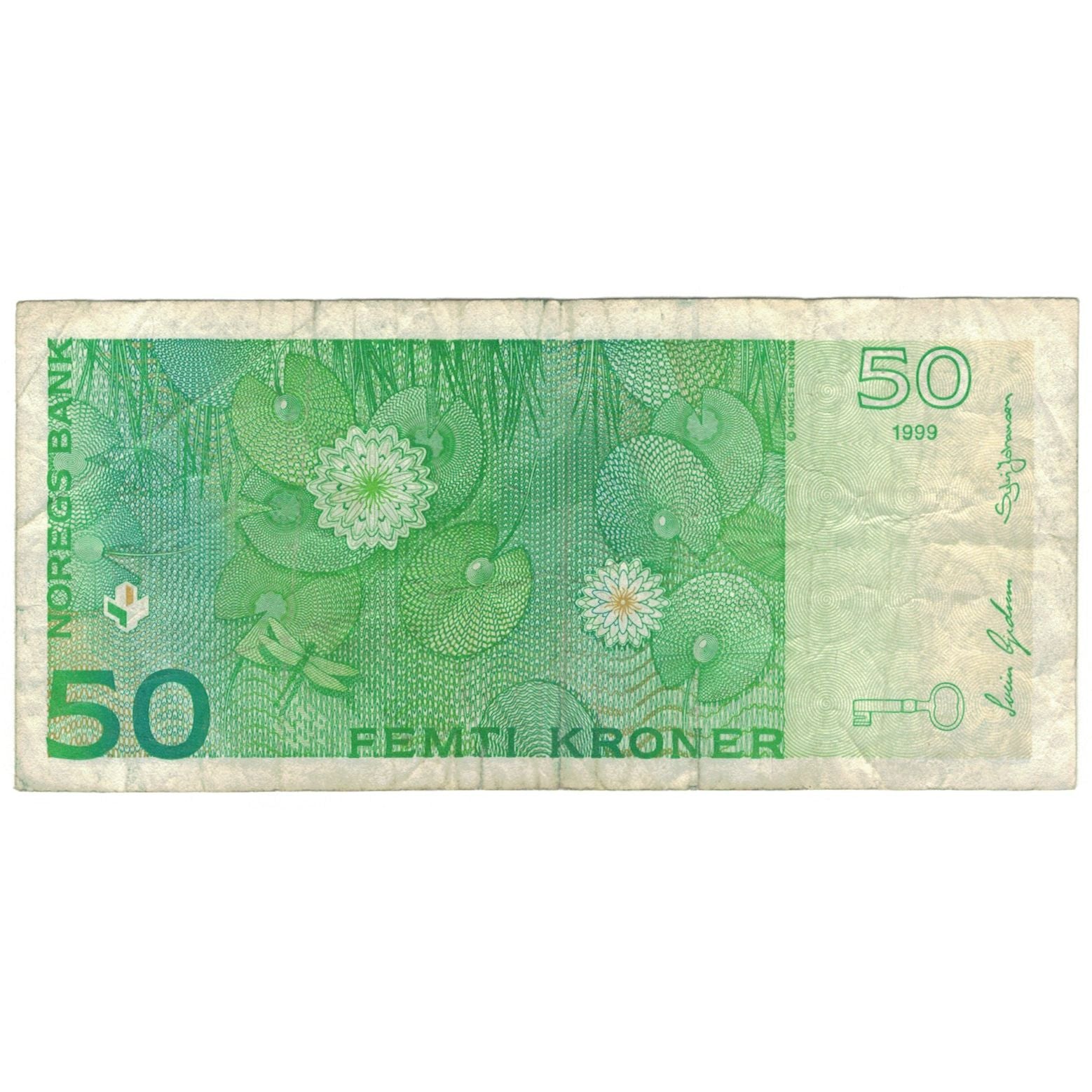 Geldschein, Norwegen, 50 Kroner, 1996, KM:46b, S
