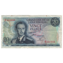 Banknote, Luxembourg, 20 Francs, 1966, 1966-03-07, KM:54a, VF(20-25)