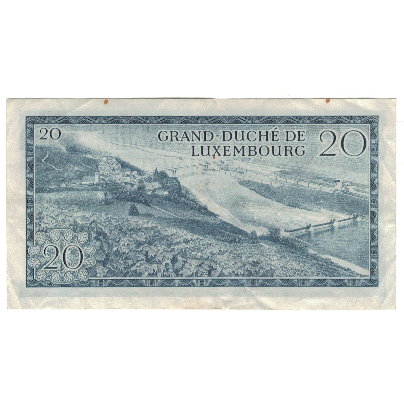 Banknote, Luxembourg, 20 Francs, 1966, 1966-03-07, KM:54a, VF(20-25)