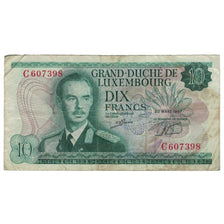 Nota, Luxemburgo, 10 Francs, 1967, 1967-03-20, KM:53a, VG(8-10)
