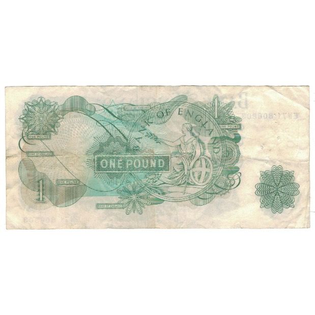 Banknote, Great Britain, 1 Pound, Undated (1960-78), KM:374g, VF(20-25)