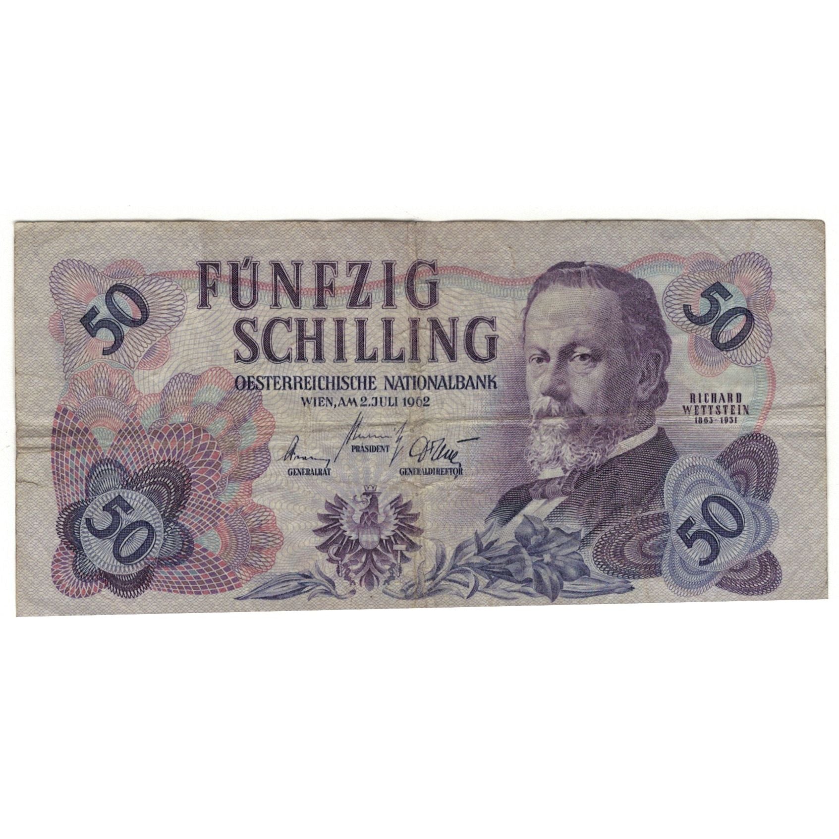 Banknote, Austria, 50 Schilling, 1962, 1962-07-02, KM:137a, VF(20-25)