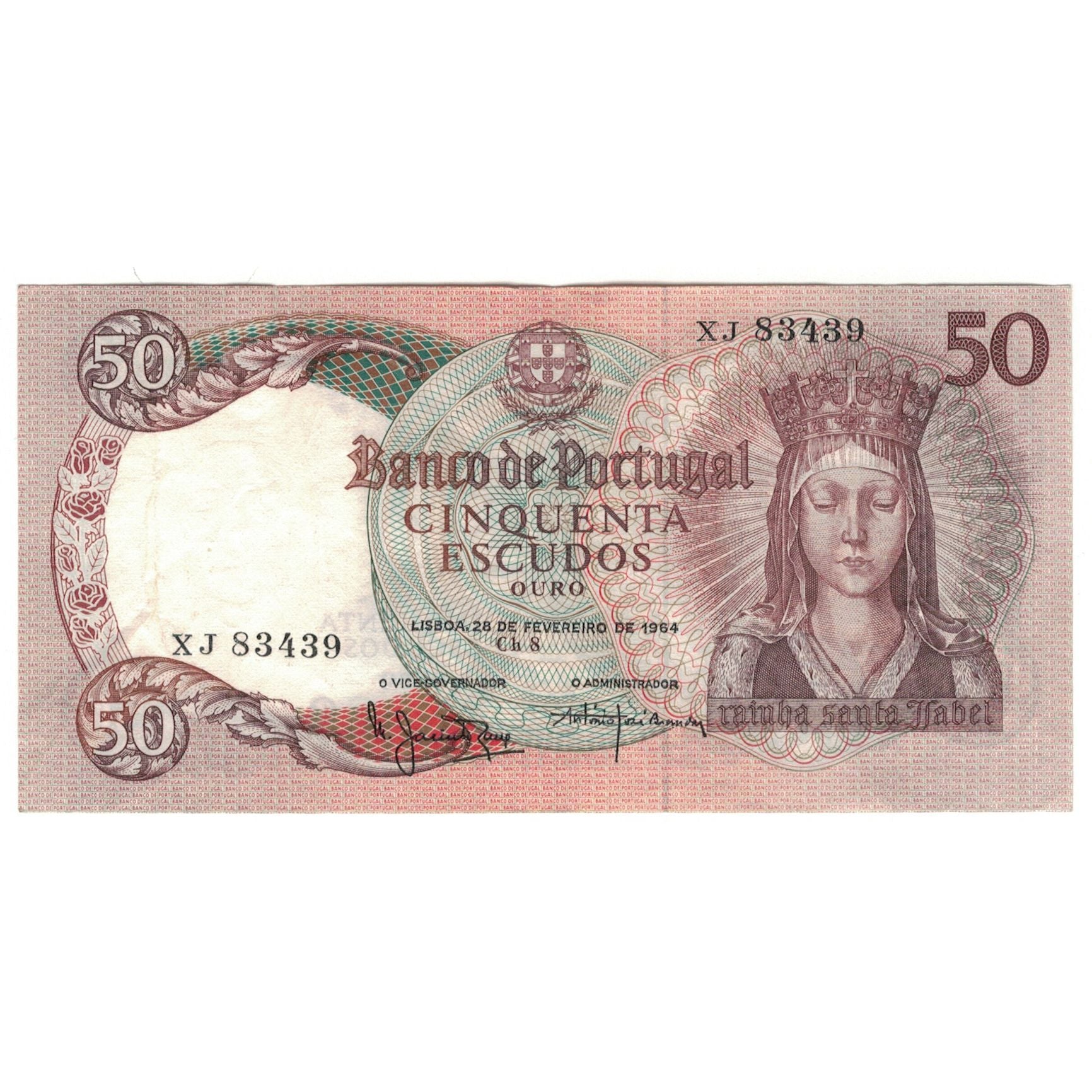 Banknote, Portugal, 50 Escudos, 1964, 1964-02-28, KM:168, EF(40-45)