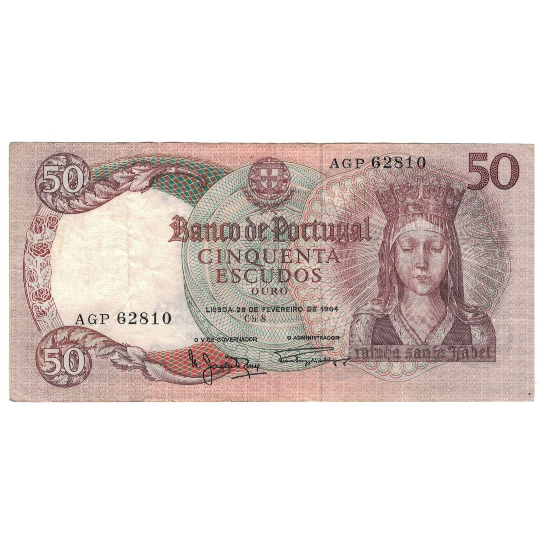 Banknote, Portugal, 50 Escudos, 1964, 1964-02-28, KM:168, EF(40-45)