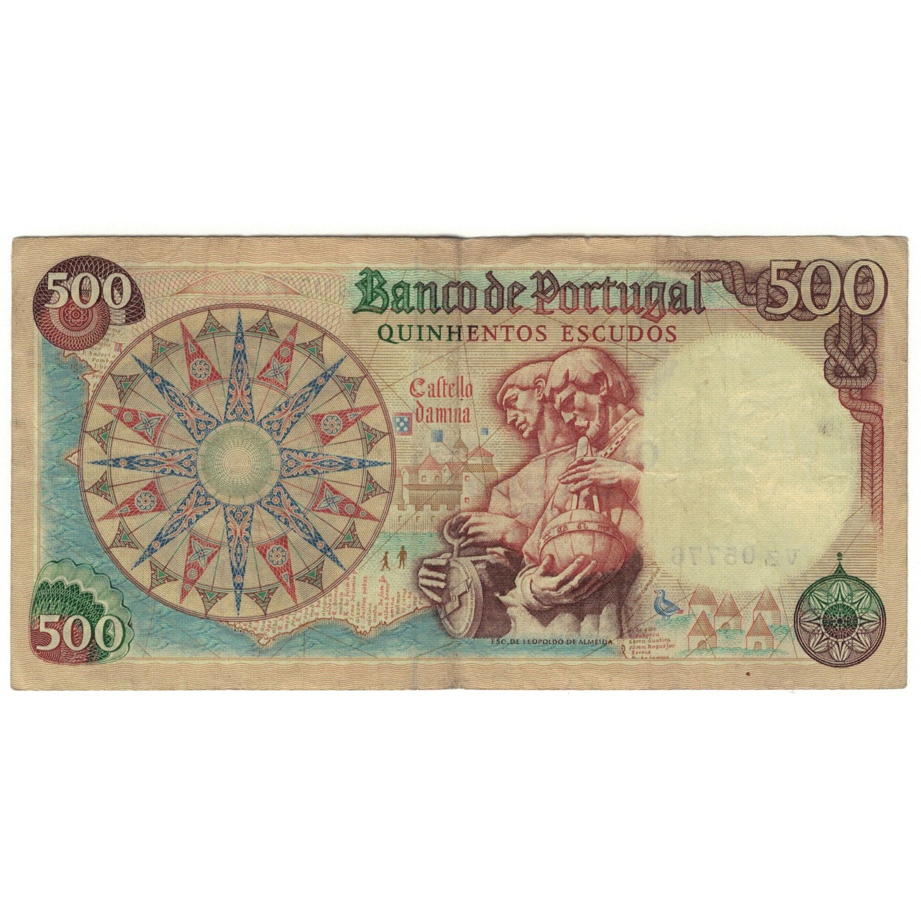 Geldschein, Portugal, 500 Escudos, 1966-01-25, KM:170a, SS