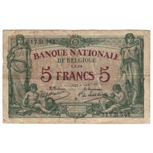 Banknote, Belgium, 5 Francs, 1914, 1914-07-01, KM:75a, VF(20-25)