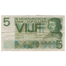 Nota, Países Baixos, 5 Gulden, 1966-04-26, KM:90a, VF(20-25)