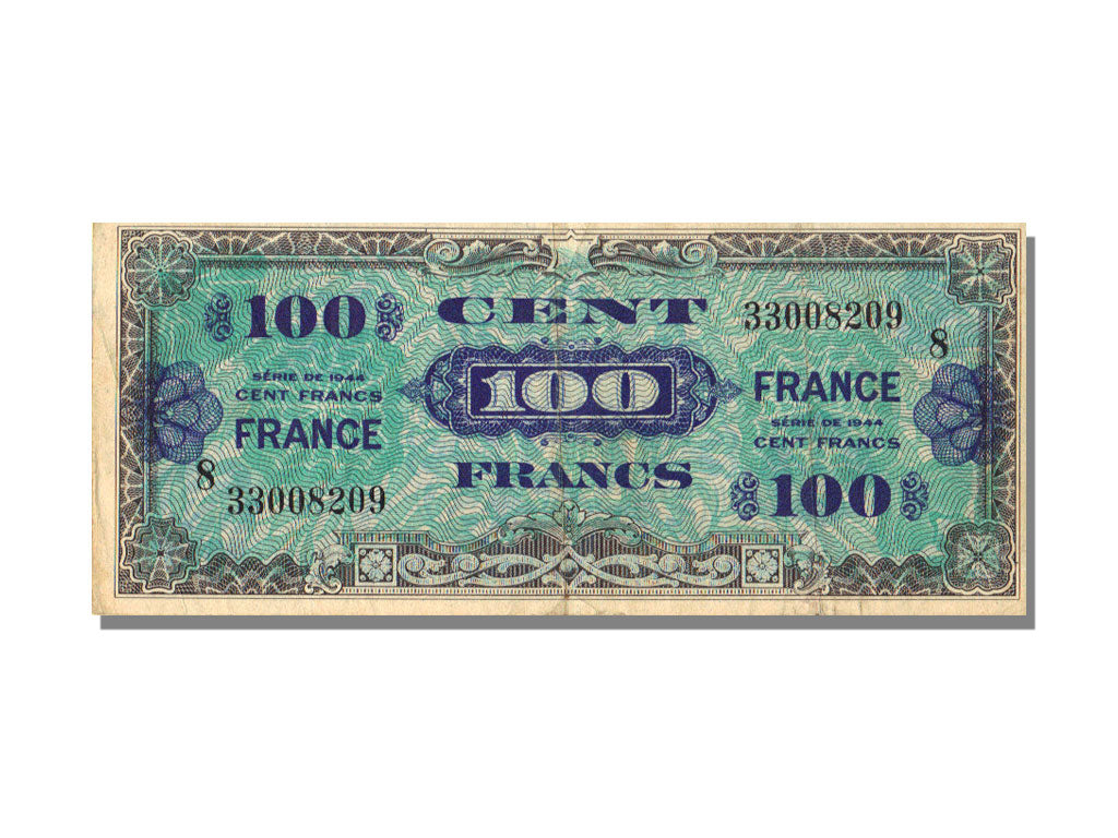 FRANCE, 100 Francs, 1944, KM #123c, EF(40-45), Fayette #25.8