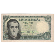 Billet, Espagne, 5 Pesetas, 1951, 1951-08-16, KM:140a, SPL