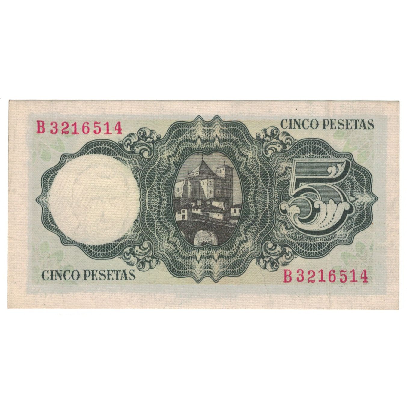 Banknote, Spain, 5 Pesetas, 1951, 1951-08-16, KM:140a, UNC(63)