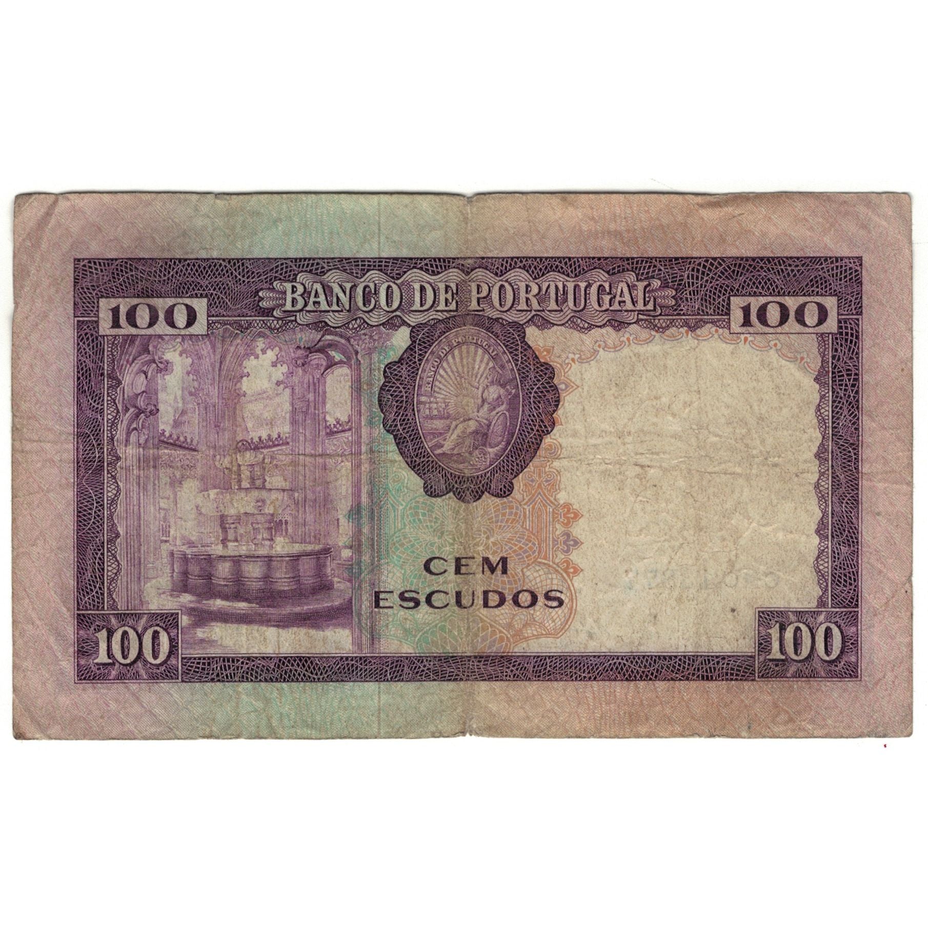 Banknote, Portugal, 100 Escudos, 1961, 1961-12-19, KM:165a, VF(20-25)