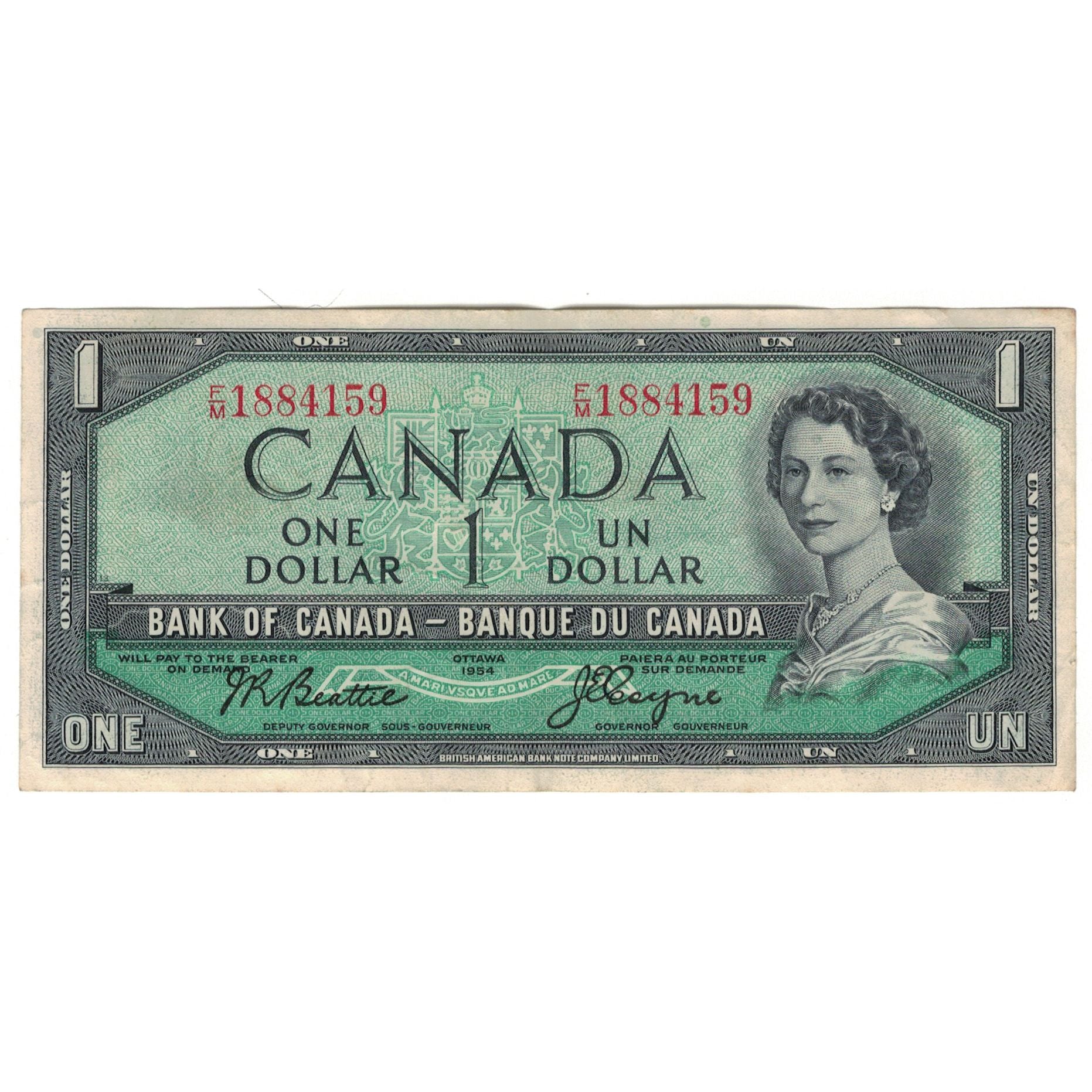 Banknote, Canada, 1 Dollar, 1954, KM:74a, EF(40-45)